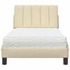 vidaXL Cama com colch&atilde;o Hanko 90x190 cm tecido cor creme
