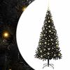 vidaXL &Aacute;rvore de Natal com 300 LEDs com suporte Preto 210 cm PVC