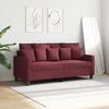 vidaXL Sof&aacute; de 2 lugares tecido 140 cm vermelho tinto