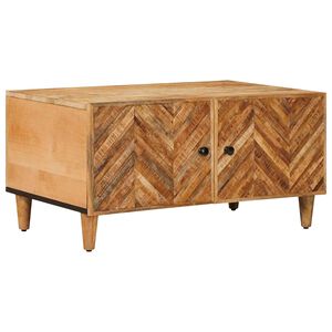 vidaXL Mesa de centro Castanho 80 x 50 x 40 cm Madeira de manga maci&ccedil;a