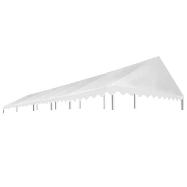 vidaXL Teto para tenda de festas 5x10 m 450 g/m&sup2; branco