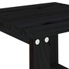 vidaXL Espregui&ccedil;adeiras 2 pcs com mesa preto madeira de pinho maci&ccedil;a