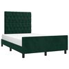 vidaXL Estrutura de cama sem colch&atilde;o 120x200 cm veludo verde-escuro