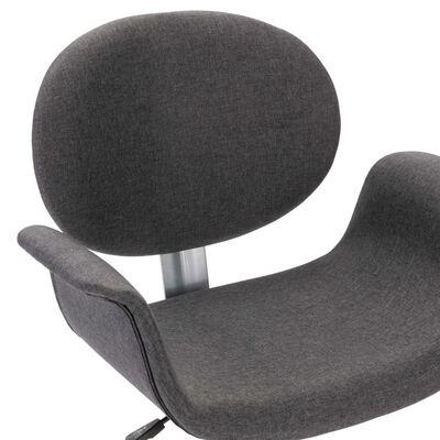 vidaXL Cadeira de escritório giratória tecido cinzento
