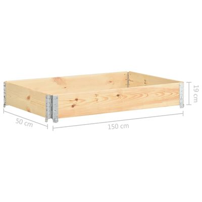 vidaXL Canteiro elevado 50x150 cm madeira de pinho maciça