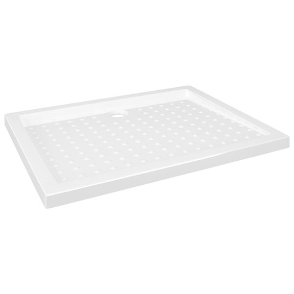 vidaXL Base de chuveiro com pontos 90x70x4 cm ABS branco