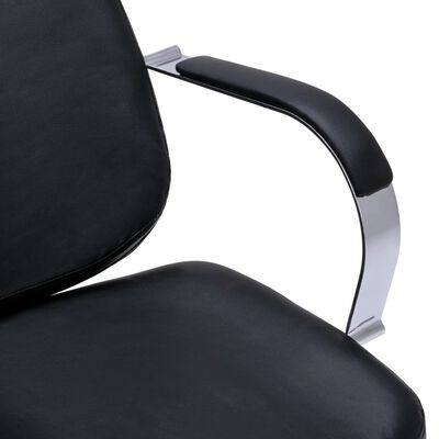 vidaXL Cadeira cabeleireiro c/ lavatório couro art. 137x59x82 cm preto