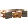 vidaXL Conjunto de Sof&aacute;s para Exterior 7 pcs Natural