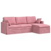 vidaXL Sof&aacute; Rosa 228 x 134 x 80 cm Veludo