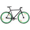 vidaXL Bicicleta de mudan&ccedil;as fixas 700c 59 cm preto e verde