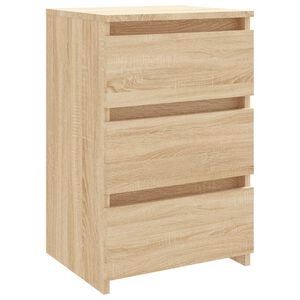 vidaXL Mesa cabeceira 40x35x62,5 cm derivados madeira carvalho sonoma