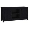 vidaXL M&oacute;vel de TV 103x36,5x52 cm madeira de pinho maci&ccedil;a preto