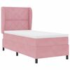 vidaXL Cama Box com colch&atilde;o com cabeceira Rosa 200 x 90 cm Poli&eacute;ster