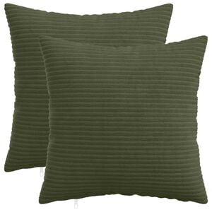 vidaXL Capa almofada 2 pcs HEERLEN Verde 30 x 30 cm cord&atilde;o