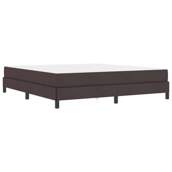 vidaXL Cama Box com colch&atilde;o Marrom Escuro 180 x 200 cm tecido