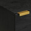 vidaXL Mesa de cabeceira 40x33x46 cm madeira de mangueira maciça preto
