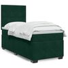 vidaXL Cama com molas/colch&atilde;o 80x200 cm veludo verde-escuro