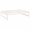 vidaXL Apoio de p&eacute;s para jardim 120x80 cm pinho maci&ccedil;o branco