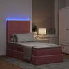 vidaXL Cama com arruma&ccedil;&atilde;o e LED com colch&atilde;o Rosa 100 x 200 cm Veludo