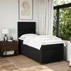 vidaXL Cama com molas/colch&atilde;o 90x190 cm tecido preto