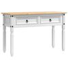 vidaXL Mesa de apoio com gaveta Branco 115 x 46 x 73 cm