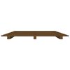 vidaXL Estrutura de cama 140x200 cm pinho maci&ccedil;o castanho mel