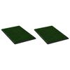 vidaXL WC animais estima&ccedil;&atilde;o 2 pcs c/ bandeja e relva art. 76x51x3cm