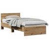 vidaXL Estrutura de Cama com Cabeceira Carvalho Arttisan 75 x 190 cm