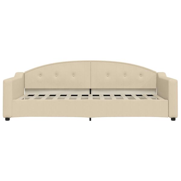 vidaXL Sof&aacute;-cama 90x200 cm tecido cor creme