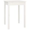 vidaXL Mesa de jantar 55x55x75 cm madeira de pinho maci&ccedil;a branco