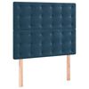 vidaXL Cama box spring c/ colch&atilde;o/LED 90x200 cm veludo azul-escuro