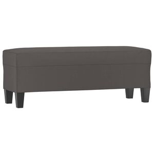 vidaXL Banco 100x35x41 cm couro artificial cinzento