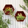 vidaXL Vasos/floreiras de parede 2 pcs a&ccedil;o corten cor enferrujado