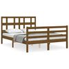 vidaXL Estrutura cama cabeceira 140x190 cm madeira maci&ccedil;a castanho-mel