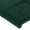 vidaXL Cabeceira de cama c/ abas veludo 163x23x78/88cm verde-escuro