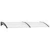 vidaXL Toldo para porta 300x75 cm PC preto e transparente