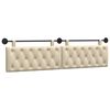 vidaXL Cabeceira Suspensa Creme 210 x 55 x 7 cm tecido