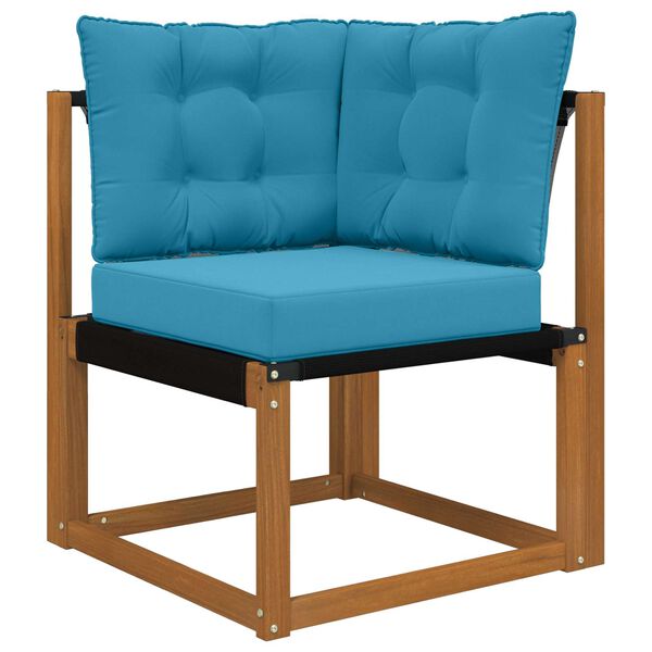 vidaXL Almofada para Sof&aacute; Externo 3 pcs Azul Royal Poli&eacute;ster