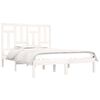 vidaXL Cama sem colch&atilde;o 140x190 cm madeira de pinho maci&ccedil;a branco