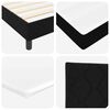 vidaXL Cama Box com colch&atilde;o com cabeceira Preto 90 x 190 cm tecido