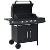 vidaXL Grelhador/barbecue a g&aacute;s 4+1 zonas de cozinhar preto