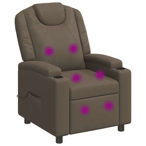 vidaXL Poltrona de massagem reclin&aacute;vel Cinzento 75 x 95 x 106 cm
