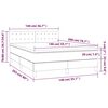 vidaXL Cama box spring c/ colch&atilde;o/LED 140x200 cm veludo rosa