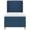 vidaXL Cama Box Springs com Colch&atilde;o Cinza Escuro 90x190 cm Azul tecido