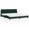 vidaXL Cama com colch&atilde;o Hanko 200x200 cm veludo verde-escuro