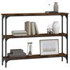 vidaXL Mesa consola 100x22,5x75cm derivados de madeira carvalho fumado