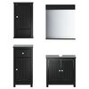 vidaXL 4 pcs conjunto de m&oacute;veis para WC BERG pinho maci&ccedil;o preto