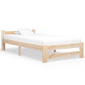 vidaXL Estrutura de cama 100x200 cm pinho maci&ccedil;o