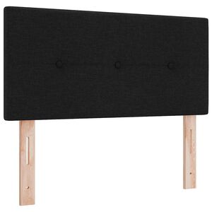 vidaXL Cabeceira com cabeceira Preto 90 cm Couro Sint&eacute;tico