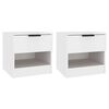 vidaXL Mesas de cabeceira 2 pcs madeira processada branco
